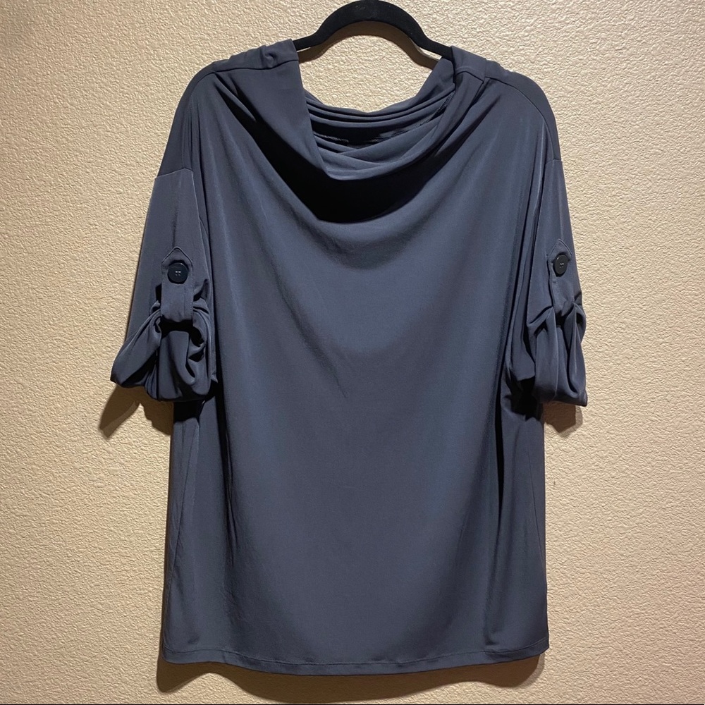 New York & Company Stretch Gray Top Size XL